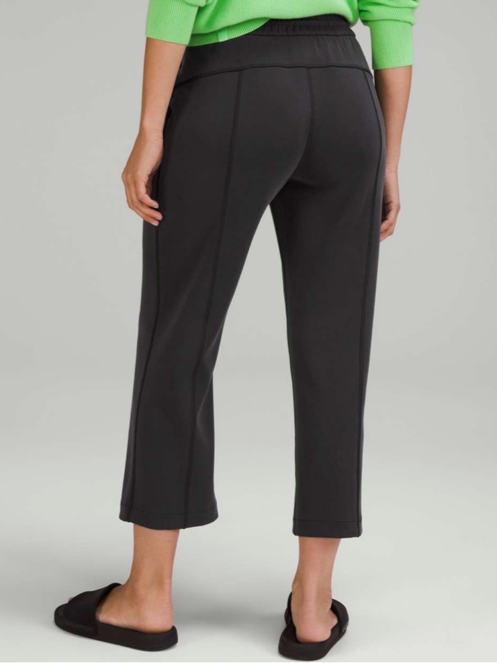 NWT Lululemon Softstreme HR Straight Leg Crop 24” Black 14 - Picture 5 of 9